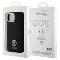 Etui Guess Silicone Logo Strass 4G do iPhone 15 - czarne