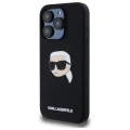 Etui Karl Lagerfeld Silicone Karl Head Print MagSafe na iPhone 15  Pro 6.1" - czarne