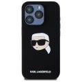 Etui Karl Lagerfeld Silicone Karl Head Print MagSafe na iPhone 15  Pro 6.1" - czarne