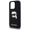 Etui Karl Lagerfeld Silicone Karl Head Print MagSafe na iPhone 15  Pro 6.1" - czarne