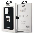 Etui Karl Lagerfeld Silicone Karl Head Print MagSafe na iPhone 15  Pro 6.1" - czarne