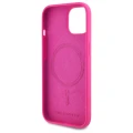 Etui Karl Lagerfeld Silicone Karl Head Print MagSafe na iPhone 15  6.1" - fuksja