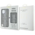 Etui Guess 4G Stripes z portfelem Magsafe do iPhone 15 brązowy