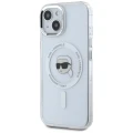 Etui Karl Lagerfeld IML Metal Karl Head MagSafe do iPhone 15 biały