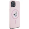 Etui Karl Lagerfeld Silicone Karl&Choupette MagSafe na iPhone 15 - różowe