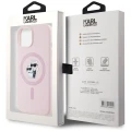 Etui Karl Lagerfeld Silicone Karl&Choupette MagSafe na iPhone 15 - różowe