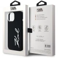 Etui Karl Lagerfeld Silicone Metal Script Logo na iPhone 15 - czarne