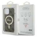 Etui Guess IML 4G MagSafe na iPhone 15 - brązowe