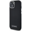 Etui Karl Lagerfeld FW Metal Plate MagSafe na iPhone 15 - czarne