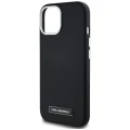 Etui Karl Lagerfeld FW Metal Plate MagSafe na iPhone 15 - czarne