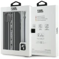 Etui Karl Lagerfeld Saffiano Athleisure Stripes Cord na iPhone 15 - różowe