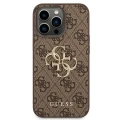 Etui Guess 4G Big Metal Logo na iPhone 14 Pro Max - brązowe