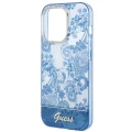 Etui Guess Porcelain Collection na iPhone 14 Pro Max - niebieskie