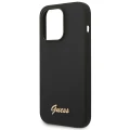 Etui Guess Silicone Vintage Gold Logo na iPhone 14 Pro Max - czarne