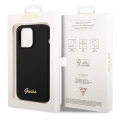 Etui Guess Silicone Vintage Gold Logo na iPhone 14 Pro Max - czarne