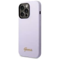 Etui Guess Silicone Vintage Gold Logo na iPhone 14 Pro Max - fioletowe
