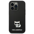Etui Karl Lagerfeld Silicone Choupette Body na iPhone 14 Pro Max - czarne
