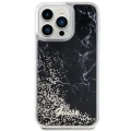 Etui Guess Liquid Glitter Marble na iPhone 14 Pro Max - czarne