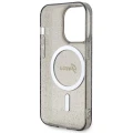 Etui Guess Glitter Gold MagSafe na iPhone 14 Pro Max - czarne