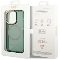 Etui Guess Gold Outline Translucent MagSafe na iPhone 14 Pro Max - zielone