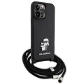 Etui Karl Lagerfeld Crossbody Saffiano Metal Pin Karl&Choupette na iPhone 14 Pro Max - czarne