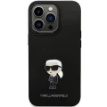 Etui Karl Lagerfeld Silicone Ikonik Metal Pin na iPhone 14 Pro Max - czarne