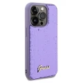 Etui Guess Sequin Script Metal na iPhone 14 Pro Max - fioletowe