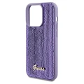 Etui Guess Sequin Script Metal na iPhone 14 Pro Max - fioletowe