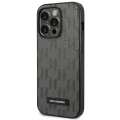 Etui Karl Lagerfeld Saffiano Mono Metal Logo na iPhone 14 Pro Max 6,7" - szare