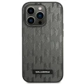 Etui Karl Lagerfeld Saffiano Mono Metal Logo na iPhone 14 Pro Max 6,7" - szare