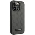 Etui Karl Lagerfeld Saffiano Mono Metal Logo na iPhone 14 Pro Max 6,7" - szare