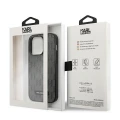 Etui Karl Lagerfeld Saffiano Mono Metal Logo na iPhone 14 Pro Max 6,7" - szare