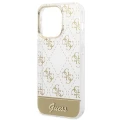 Etui Guess 4G Pattern Script na iPhone 14 Pro Max - złote