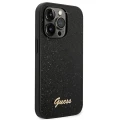 Etui Guess Glitter Script na iPhone 14 Pro - czarne