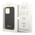Etui Guess Glitter Script na iPhone 14 Pro - czarne