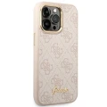 Etui Guess 4G Vintage Gold Logo na iPhone 14 Pro - różowe