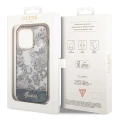 Etui Guess Porcelain Collection na iPhone 14 Pro - szare