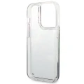 Etui Guess Flower Liquid Glitter na iPhone 14 Pro - niebieskie