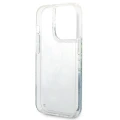 Etui Guess Flower Liquid Glitter na iPhone 14 Pro - zielone