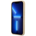 Etui Guess Saffiano Triangle Logo na iPhone 14 Pro - beżowe