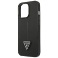 Etui Guess Saffiano Triangle Logo na iPhone 14 Pro - czarne