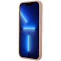Etui Guess Saffiano Triangle Logo na iPhone 14 Pro - różowe