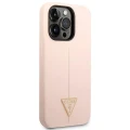Etui Guess Silicone Triangle na iPhone 14 Pro - różowe
