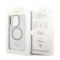Etui Guess Metal Outline MagSafe na iPhone 14 Pro - srebrne