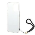 Etui Guess 4G Print Strap na iPhone 14 Pro - brązowe
