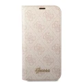 Etui Guess 4G Vintage Gold Logo na iPhone 14 Pro - różowe