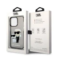 Etui Karl Lagerfeld Glitter Karl&Choupette na iPhone 14 Pro - czarne