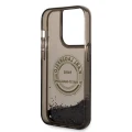 Etui Karl Lagerfeld Liquid Glitter RSG na iPhone 14 Pro - czarne