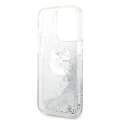 Etui Karl Lagerfeld Glitter Choupette Head na iPhone 14 Pro - srebrne
