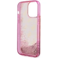 Etui Guess Liquid Glitter 4G Transculent na iPhone 14 Pro - różowe
